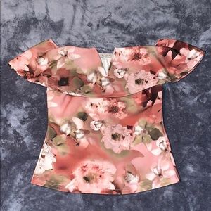 Flower blouse shoulder